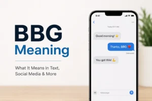 BBG meaning explained with a text message example and social media context
