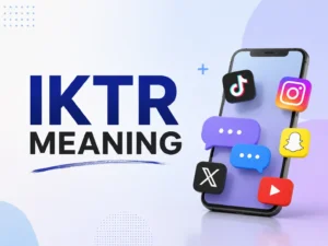 IKTR meaning featured image with smartphone and social media icons representing texting and internet slang.
