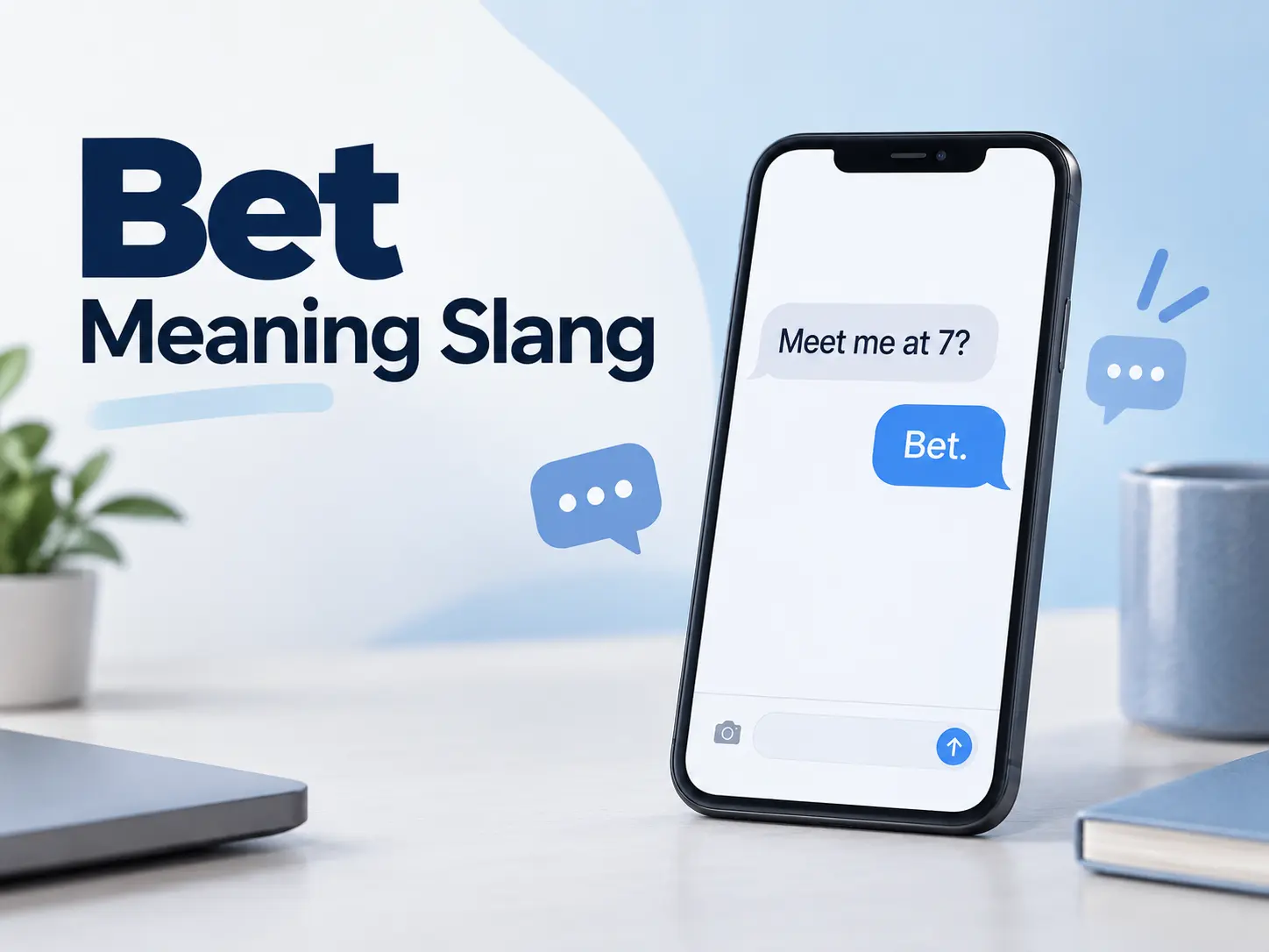 Bet Meaning Slang featured image showing a smartphone chat where “Bet” means agreement in texting.